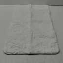 Disolla White Bathroom Rug 20x32 Non Slip Fluffy Bath Mat for Bathroom Floor Washable Plush Luxury Bath Rug for Tub Soft Shaggy Absorbent Shower Sink Mat