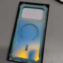 Bonoma for iPhone 17 Pro Max Case 2025, Iridescent Back, Magnetic Support for MagSafe Shockproof Cover, Crystal and Corner High-Duty Protection for Girls Women -Blue