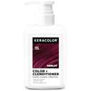 Keracolor Color + Clenditioner 3-in-1 Color-Depositing Conditioner, Gently Cleanses & Conditions, Semi-Permanent Merlot Hair Color, 12 Fl Oz