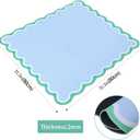 TIASUSAN Blue Mahjong Mat (31.5 x 31.5) with Black Carrying Bag, Anti-Slip, Noise-Reducing Mahjong Mat for Table, Poker, Board Games, Dominoes, and Card Games