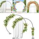 VerdeVista Convertible 6.5 FT Round Backdrop Stand - Heavy Duty Balloon Arch Stand with 2 Waterbags - Multiuse Photo Backdrop Arch, Black Circle Ring Balloon Arch Frame for Wedding Baby Shower & More