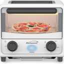 Brentwood 3 Liter Stainless Steel Mini Toaster Oven and Griddle with Timer, Adjustable Temperature, Removable Crumb Tray, and Cool Touch Handle (White)