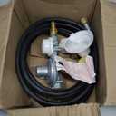 only fire Vertical Two Stage Propane Regulator with 5 Ft Propane Hose, QCC/Type 11/4" Male NPT