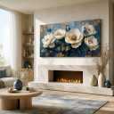 Huaaliunn Flowers Canvas Wall Art, Large 20"x40" (50CMx100CM)