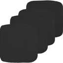 Easy-Going Waterproof Patio Cushion Covers ONLY Cover 22x20x4 inch 4 Pack Replacement Non-Slip Outdoor Seat Cushion Slipcover with Zipper. Black