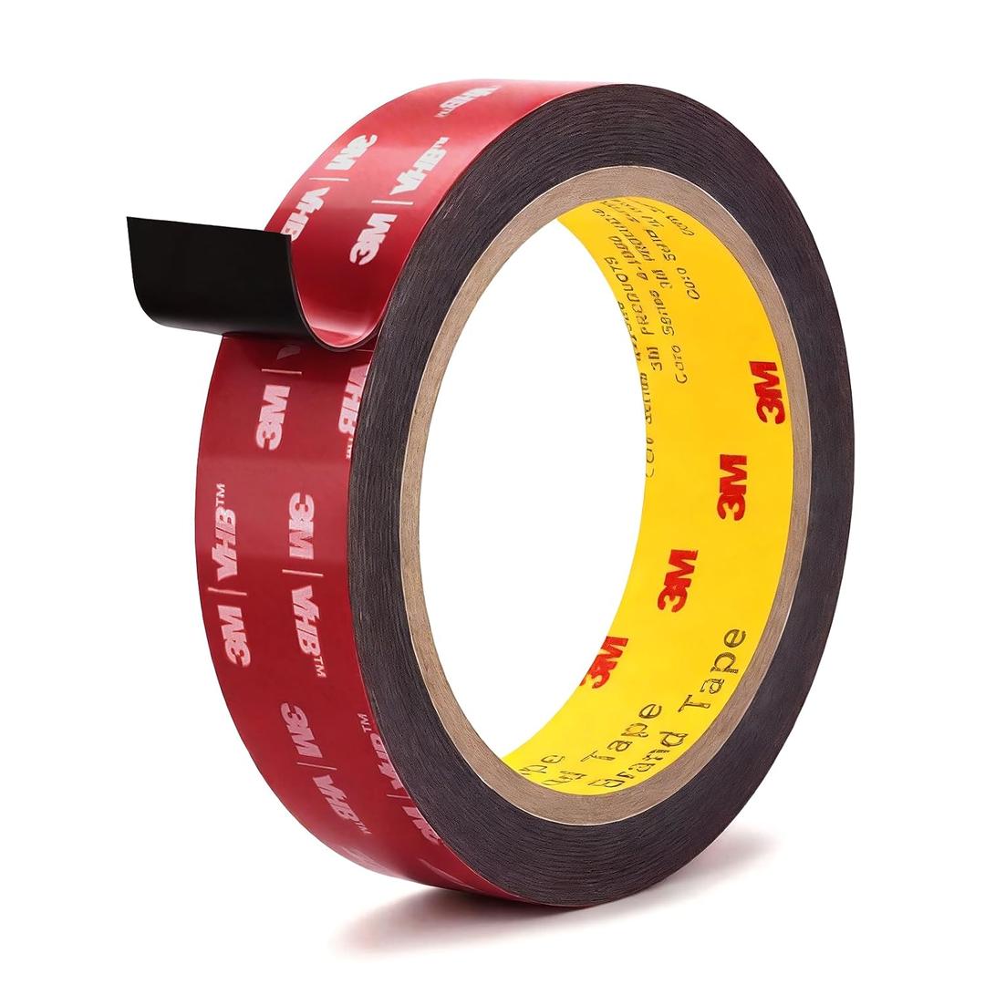 3M Double Sided Tape 1"16.4ft 5925 Black Mounting Tape Heavy Duty Waterproof Foam Tape Strong Adhesive for RV LED Strip Light Dcor