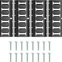 4 Pack 1FT E Track Rails, Heavy Duty E Track Tie-Down Rail Kit for Cargo Securement in Trucks, Trailers, Vans, Warehouses, Garages, Workshops, E-Track Accessories with Screws (1FT, 4 Pack)