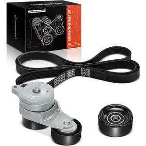 A-Premium Engine Serpentine Belt Drive Kit with Tensioner & Idler Compatible with Honda Accord 03-10, Odyssey 05-10, Pilot 05-08, Ridgeline 06-11 & Acura MDX 03-13, TL 04-08, ZDX 10-12