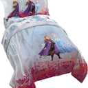Disney Frozen 2 Forest Spirit 7 Piece Full Bed Set - Includes Reversible Comforter & Sheet Set - Bedding Features Elsa and Anna - Super Soft Fade Resistant Microfiber - (Official Disney Product)