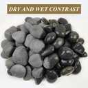 40 lbs Black River Rocks for Landscaping, 3-4 Inch Beach Pebbles