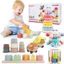 LUCKFUTURE Baby Toys 6 to 18 Months, 8 in 1 Montessori Toy Set, Educational Learning Toy for Toddlers Babies Sensory Toys Newborn Infant Gifts for Boys & Girls