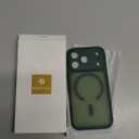 CANSHN Magnetic Compatible with iPhone 17 Pro Case, Upgraded [Full Camera Protection] [Compatible with Magsafe] [Translucent Matte] Shockproof Protective Phone Cover 6.3 Inch - Deep Green