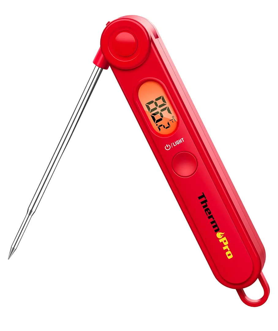 ThermoPro TP03B Digital Meat Thermometer for Cooking, Instant Read Thermometer with Backlight, Kitchen Food Thermometer for Grill Smoker BBQ Oil Deep Fry Candy Bread Coffee with Pop-up Meat Probe