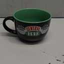 Silver Buffalo FRIENDS Central Perk Black Ceramic Mug Oversized for Coffee, Soup, 24 Ounces