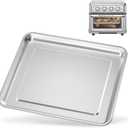 Stainless Steel Baking Tray Pan Compatible with Cuisinart Airfryer TOA-060 and TOA-065 (with Cuisinart Airfryer TOA-060 and TOA-065), Dishwasher Safe