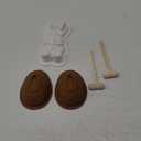 3Pcs Large Bunny Mold Easter Egg Silicone Mold for Chocolate, 3D Rabbit Bunny Easter Egg Shape Silicone Mold Easter Bunny Cake Pan Mold Bunny Breakable Chocolate Gummy Mold with 2 Wood Hammers
