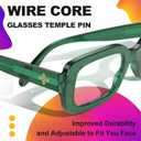 VISOONE Rectangle Blue Light Blocking Glasses Thick Square Frame Computer Glasses Vintage Women Men Harmony (Basil Green)