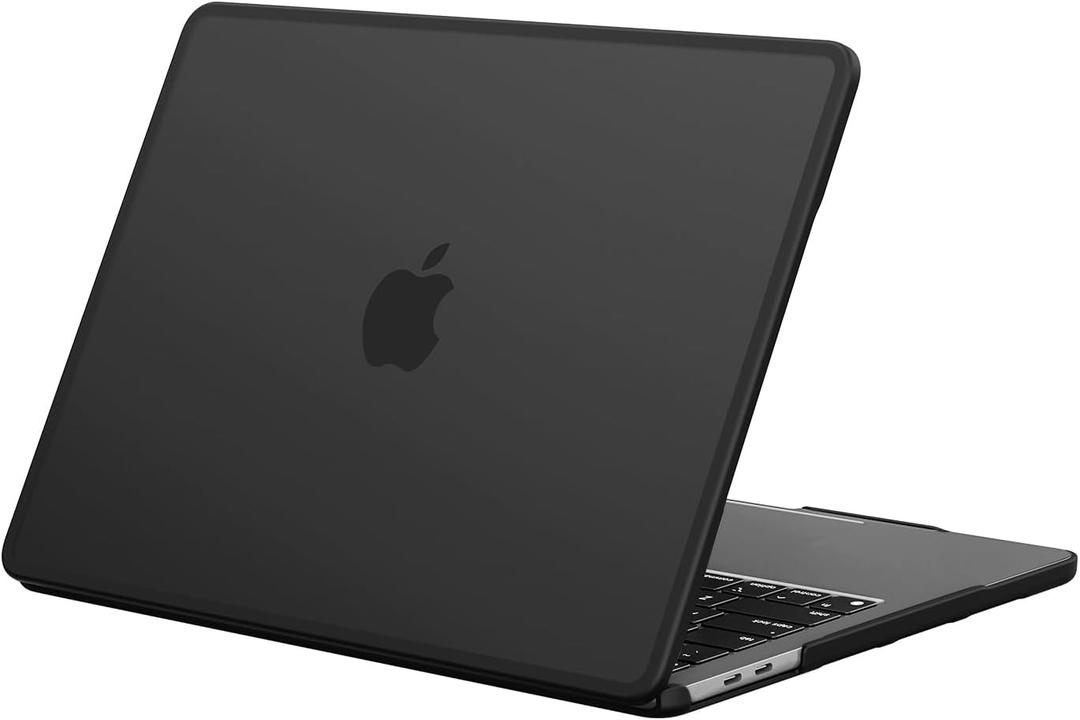 BlueSwan Anti-Cracking Hard Shell Case Compatible with MacBook Pro 13 inch, M2/M1 2025 2022-2017 A2338 A2289 A2251 A2159 A1989 A1706 A1708, Anti-Fingerprint Soft TPU Bumper, Frosted Black