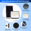 Solar Flood Lights Outdoor Waterproof - 5000 Lumen Dual-color LED Lights Dawn to Dusk,Heavy Duty Aluminum Exterior Security Light with Remote Control,Bright Spot Light for Outside Wall, Patio, Yard