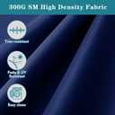 Outdoor Chair Cushions 22x22 Inch, Waterproof Fade Resistant Deep Seat and Backrest Cushion Set for Patio Furniture, Navy, 1 Set