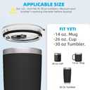 3 Pack 30 oz Tumbler Lid,Replacement Lids Compatible for YETI - BPA Free Spill Proof Cup Covers - Compatible with 30 oz Mug and 10 oz Lowball(LD-30Z-3PACK-AS)