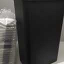 BestOffice | 13 Gallon Trash Can with Lid | Automatic Touchless Garbage Can | Odor Control | Modern Oval Design | Easy to Clean | Plastic | Black | Fits Any Kitchen, Bathroom, Office or Home