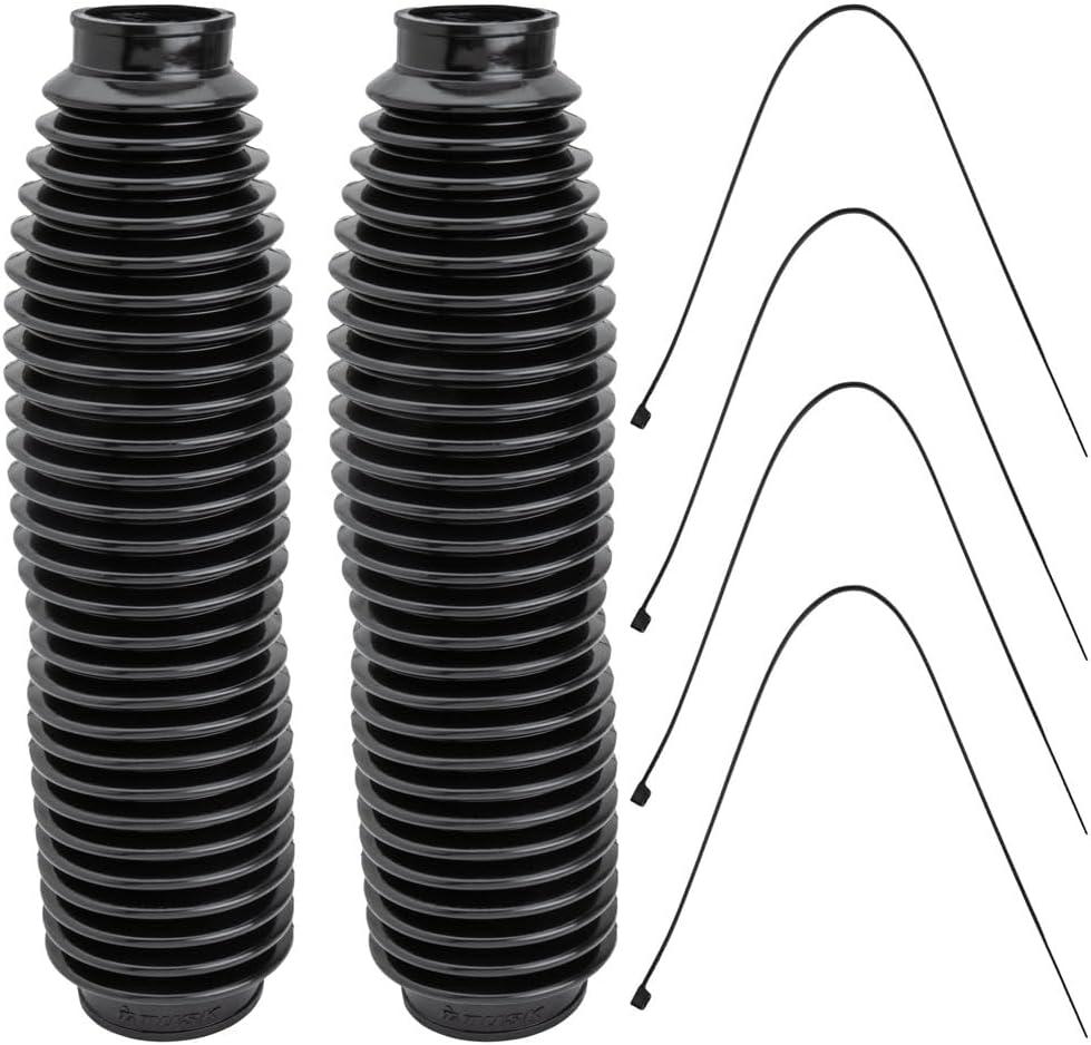 Tusk Motorcycle Rubber Fork Boot Covers (350mm Length x 41mm Top x 58mm Bottom)