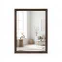 24x18 Inch Wood Mirror for Bathroom, Wooden Frame Wall Mirror Farmhouse Wall Mounted Rectangle Mirror for Vanity
