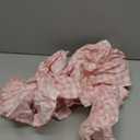 1 Pcs Light Pink Plaid Gingham Ruffle Table Runner 118 x 13.8'' Farmhouse Easter Table Runner 100% Cotton Scalloped Long Dresser Scarves for Dining Room, Wedding, Kitchen Rustic Home Decor