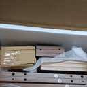 Night Stand,25.7" H Bedside Table with 2Drawers and Open Shelf,Farmhouse Nightstand,Side Table with Gold Frame for Bedroom,Living Room,Pale Walnut