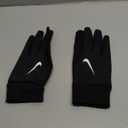 Nike Therma-FIT Cold-Weather Golf Gloves (1 Pair) - Touchscreen Fingers, Suede-Palm Grip for Cool & Wet Rounds, Knit-Cuff (Medium, Black | White)