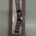 Wearlizer Metal Bands Compatible with Samsung Galaxy Watch 8 Band 40mm 44mm/Watch 8 Classic 46mm, No Gap Dressy Stainless Steel Chain Strap Wristbands Accessories for Women