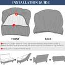 FUANGUI Ottoman Cover Stretch Storage Ottoman Bench Slipcover Printed Folding Storage Bench Ottoman Cover Footrest Stool Slipcover Footstool Protector Cover with Elastic Bottom, Large