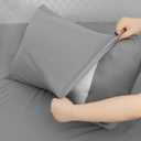Deep Pocket King Sheet Set for Air Mattress - Extra Deep Pocket King Bed Sheet Set - 3Pcs Side Storage Pocket Fitted Sheet & Pillowcases Easily Fits 16in to 24in Pillow Top Air Bed Mattress(Grey)