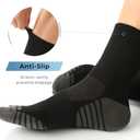 BAMBOO COOL Men's Crew Socks Athletic Running Sports Socks, Cushioned Moisture Wicking, Breathable Arch Support 6 Pack (Black, XL)