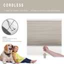 Changshade Cordless Cellular Shades, Blackout Room Darkening Black Out Honeycomb Blinds for Indoor Windows Bedroom, Pull Down Pleated Accordion Blind Easy Install, Shade Size 31.5" Wx72 H, Beige