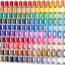 New brothread Mega Kit 150 Colors Compatible with Brother & Janome Polyester Embroidery Machine Thread 40WT 500M/550YD Compatible with Brother Babylock Janome Singer Pfaff Husqvarna Bernina Machines