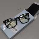 livho High Tech Blue Light Glasses - Advanced Blue Light Blocking Computer Glasses - Screen Fatigue & UV Protection (*B1 Light Black+clear)