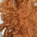 yuehong Womens Long Curly Orange Wig Red Curly Wig Heat Resistant Synthetic Fibers Fluffy Cosplay Costume Hair for Anime Party