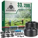 Drip Irrigation System for Garden, 2026-Upgraded Quick Connect Garden Watering Kit All-in-One with 1/2 inch 1/4 inch Irrigation Tubing for Garden, Lawn, Greenhouse, Raised Beds (233FT)
