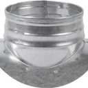 Round Saddle Take Off for 6'' Inch Duct - 4'' Outlet Branch Extension - 90 Degree Splitter - Vent Duct Transition - Round Easy-Fit Galvanized Steel HVAC Takeoff Ducting