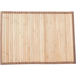 Queensell Bamboo Rug  Bamboo Bathroom Accessories Area Rug  Bamboo Bath Mat  Bathroom Rugs  Bamboo Runner Small Rug 17" x 24" Light Brown