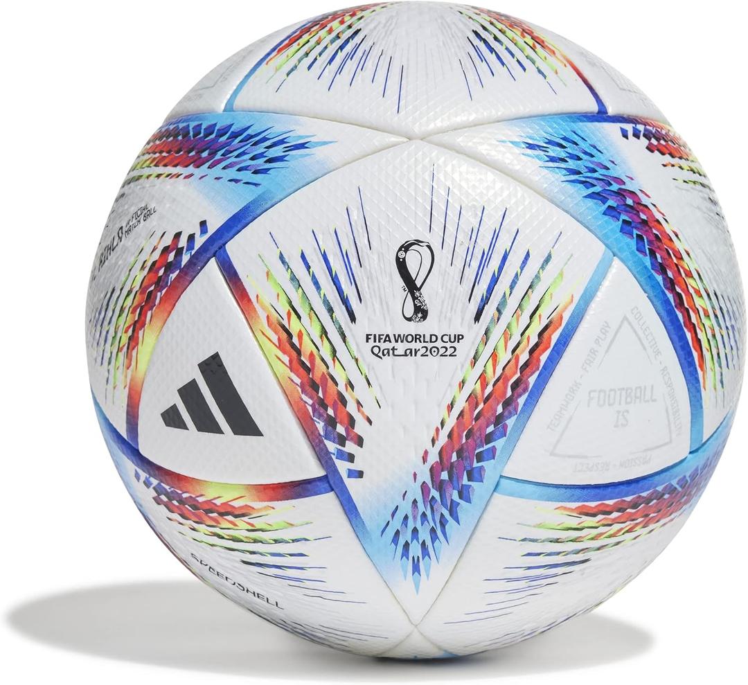 adidas unisex-adult FIFA World Cup Qatar 2022 Al Rihla Pro Soccer Ball (5, White/Pantone)