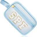 COSHAYSOO Clear Sunscreen Bag Makeup Toiletries Pouch Beach Vacation Essentials Summer Travel Stuff Accessories Personalized Graduation Gifts for Her Women College Teen Girls Teacher Nurse Blue SPF