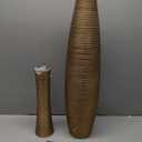 Leewadee Decorative Tall Floor Vase for Living Room Decor, 41 inches, Gold, Resin