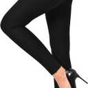 Ginasy Dress Pants for Women Business Casual Stretch Pull On Work Office Dressy Leggings Skinny Trousers with Pockets (X-Large, Black)