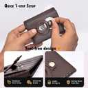 FOXHACKLE Airtag Wallet Slim Minimalist Leather Credit Card Holder for Men Women, RFID Blocking Front Pocket Mens Leather wallet (Carbon Brown)