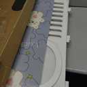 Acrylic Dog Crate Indoor with Wheels 34x 23x 30,Cute Plastic Easy Cleaning Pet Play Pen for Puppy Small Medium Dogs Playpen,White Houses Kennel