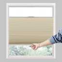 Top Down Bottom Up (TDBU) Cordless Cellular Shades, Blackout Light Blocking Honeycomb Shades Thermal Insulation Noise Reduction Blinds for Windows, 30" W x 72" H, Brown