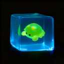 Fidget Squishy Stress Cube Toys, Glow in The Dark with Cute Crab, Stress Relief Toy for Kids & Adults Holiday Presents, Gifts for Halloween and Christmas